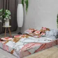 Бескаркасный диван "Цветы и мрамор"