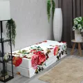 Бескаркасный диван "Розы на белом фоне"