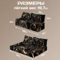 Бескаркасный диван "Розы черное золото"