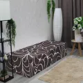 Бескаркасный диван "Черно-белые цветы"