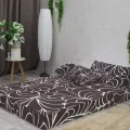 Бескаркасный диван "Черно-белые цветы"