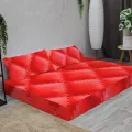 Бескаркасный диван "Красная кожа"