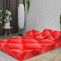 Бескаркасный диван "Красная кожа"
