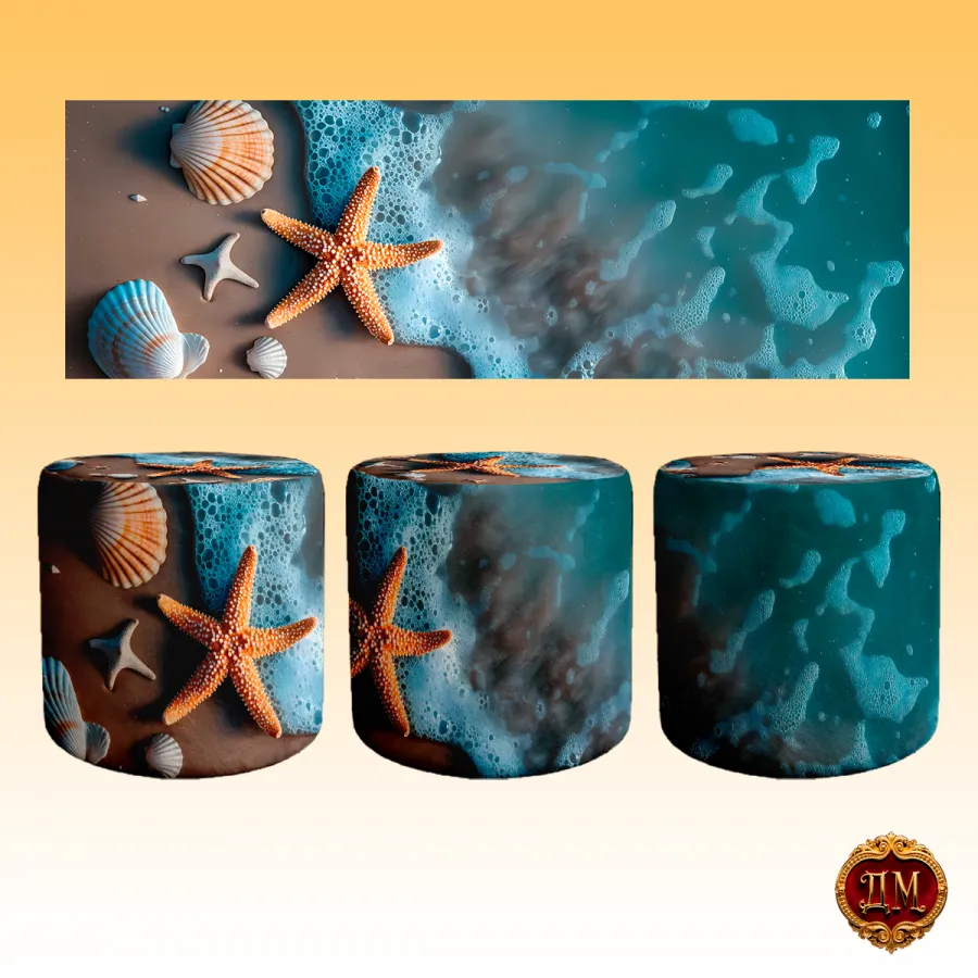 Пуфик в прихожую "Море"